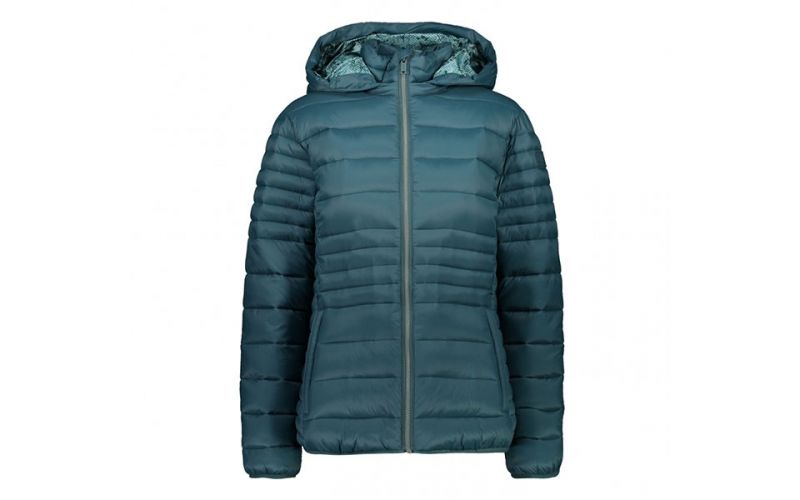 Chaqueta Snaps Hood Azul Gris Mujer