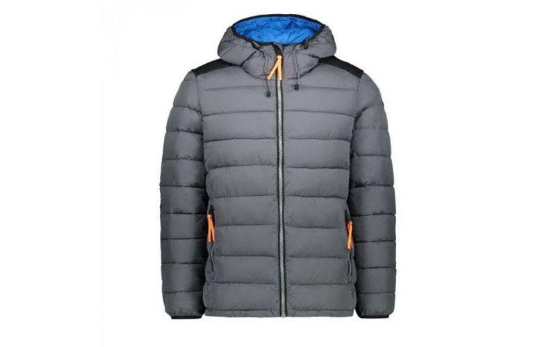 Chaqueta Con Capucha Gris