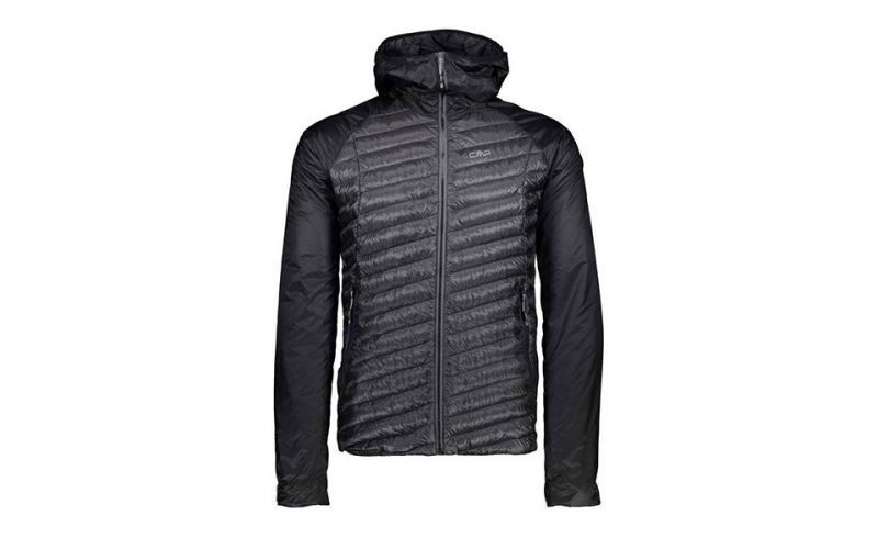Chaqueta Cmp Zip Hood Rip Stop Negro Gris