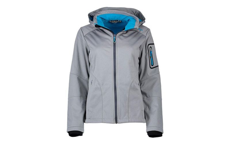 Veste Woman Zip Hood Gris Bleu