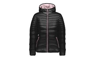 CMP CHAQUETA FIX HOOD NEGRO ROSA MUJER