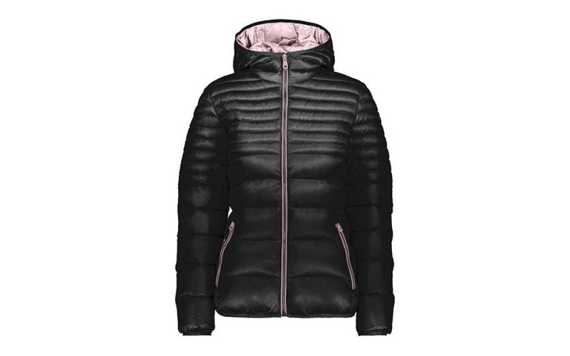Chaqueta Fix Hood Negro Rosa Mujer