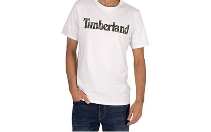 T-shirt Kennebec River Camo Linear Blanc