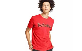 Timberland CAMISETA KENNEBEC RIVER CAMO LINEAR ROJO