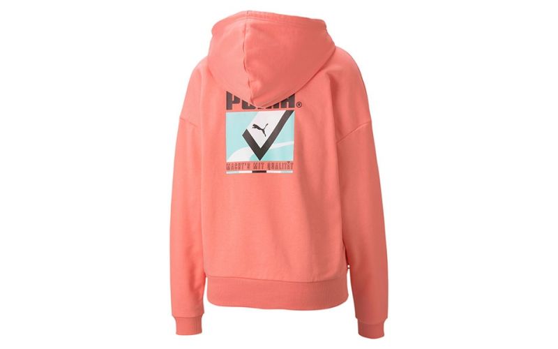 Sudadera con capucha Puma Tfs rosa mujer - Tacto suave