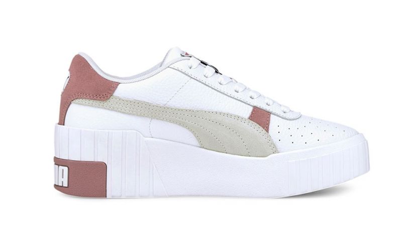 Puma Cali Wedge Mix Blanco Rosa - Estilo