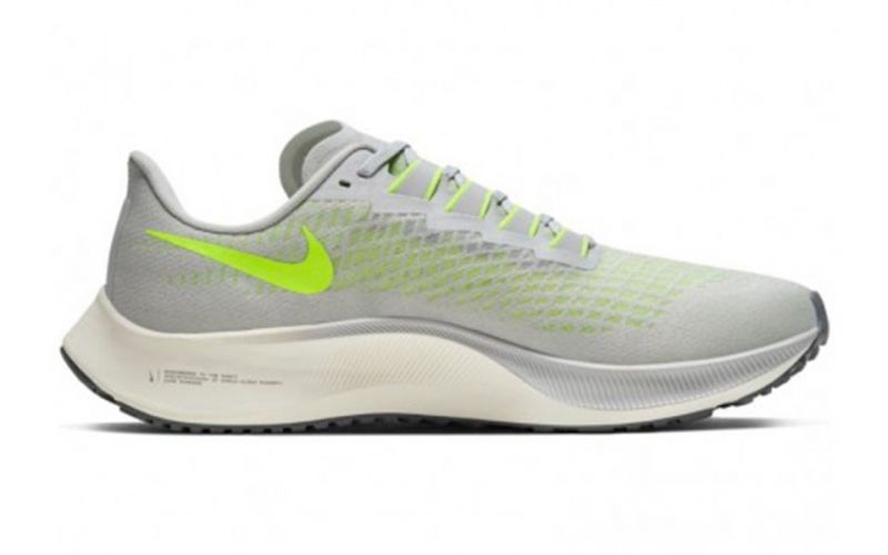 Nike Air Zoom Pegasus 37 gris verde flúor - Mayor capacidad de respuesta