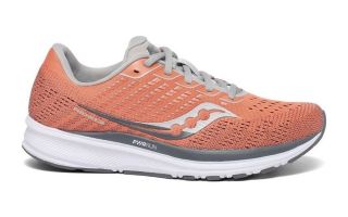 SAUCONY RIDE 13 CORAL GRIS MUJER S10579-30