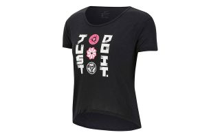NIKE CAMISETA ICON CLASH NEGRO BLANCO MUJER