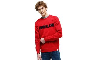 Timberland LOGO SWEATER ROJO VINO HOMBRE