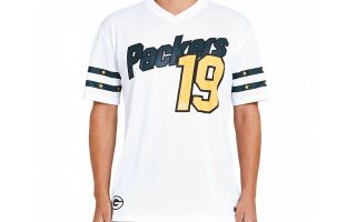 New Era T-SHIRT GREEN BAY PACKERS MESH BLANC