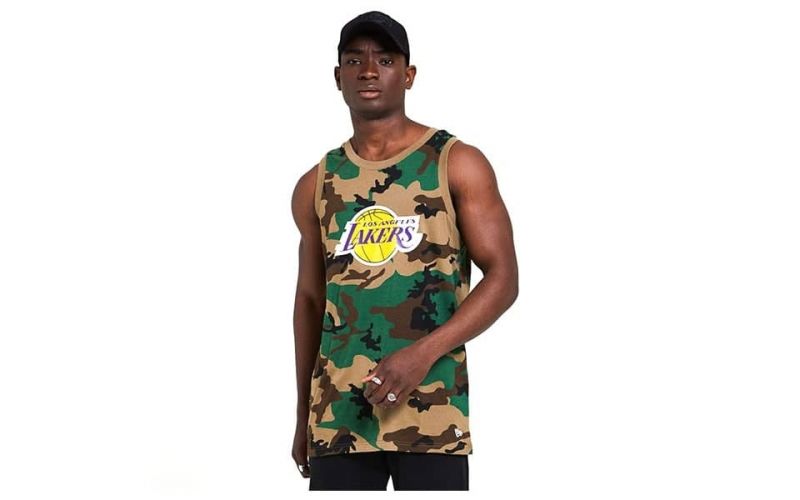 Camiseta La Lakers Camo Verde Marrnn