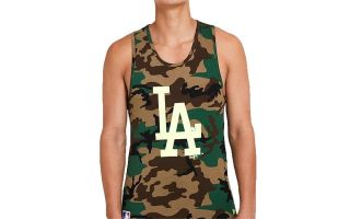 New Era CANOTTA LOS ANGELES DODGERS MOTIVO MIMETICO VERDE MARRONE