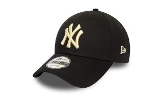 GORRA NY YANKEES 9FORTY NEGRO AMARILLO MUJER
