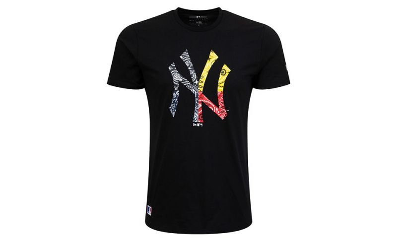 Camiseta Ny Yankees Mlb Paisley Print Negro