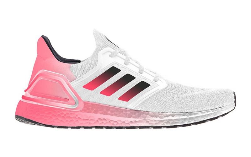 Ultraboost 20 blanco rosa Alto rendimiento