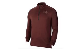 Nike SUDADERA ELEMENT RUN DIVISION 1/2 ZIP MARRN