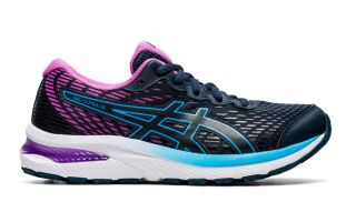 Asics EL-CUMULUS 22 GS NEGRO AZUL NIO 1014A148 404