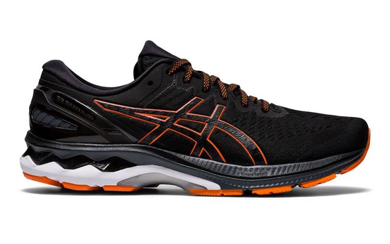 Asics kayano 27 negro naranja y cómodas