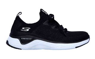 Skechers SOLAR FUSE NOIR BLANC FEMME 13325BKW