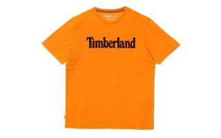TIMBERLAND T SHIRT KENNEBEC RIVER BRAND LINEARE ARANCIONE