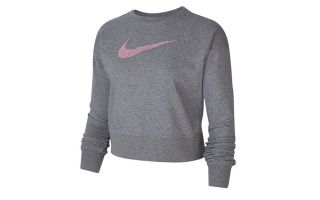NIKE SUDADERA DRI-FIT GET FIT GRIS MUJER