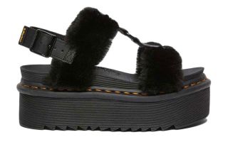 Dr martens SANDALI FRANCIS FLUFFY NERO
