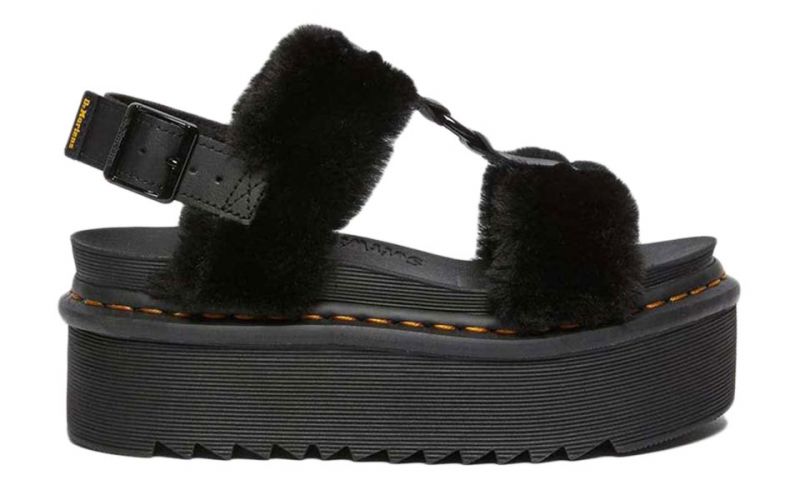 dr martens francis fluffy sandals