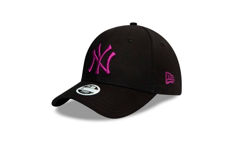 Gorra Color Essential N.y. Yankees Negro Fucsia Mujer