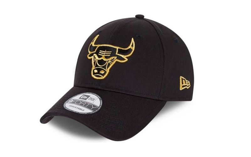 Gorra Chicago Bulls Logo 9forty Negro Dorado