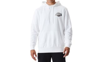 New Era SUDADERA LOS ANGELES LAKERS METALLIC LOGO BLANCO