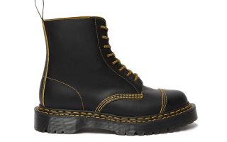 Dr martens 1460 8-EYE NERO GIALLO 25946032