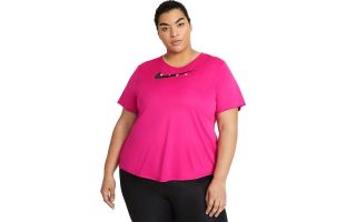 Nike T SHIRT SWOOSH RUN ROSA DONNA