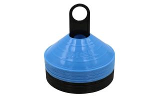 Softee SET OF TRAINING CONES SOFTEE 48 UNITS LIGHT BLUE BLACK