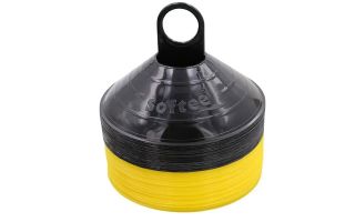 Softee SET OF TRAINING CONES 48 UNITS BLACK YELLOW