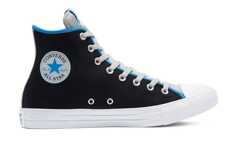 Chuck Terrain Numnrique Taylor All Star Hi Top Noir Bleu 170365c 001