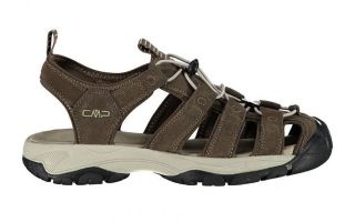 CMP SANDALS SAHIPH LEATHER HIKING DARK BROWN