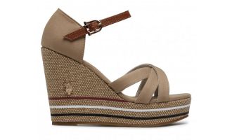 US POLO ASSN SANDALIAS US POLO CANVAS BEIGE