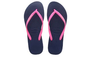Havaianas FLIP FLOPS SLIM LOGO BLUE PINK