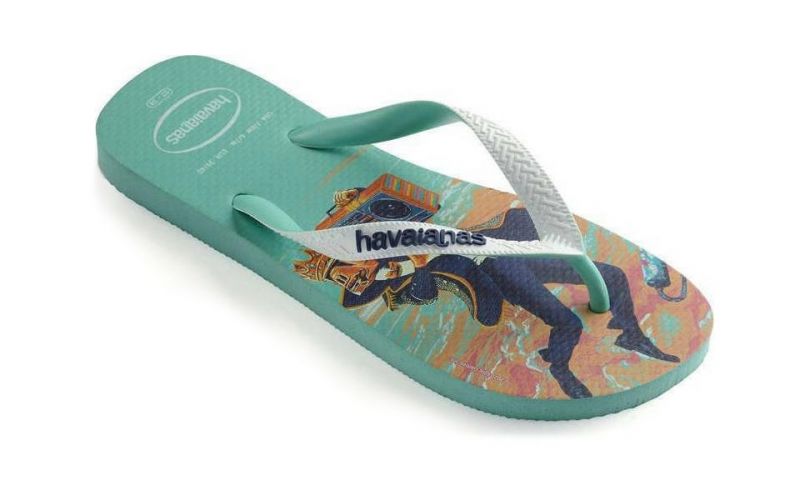 Chanclas Havaianas Top Fortnite Azul Aqua Naranja - Poderes en todo momento