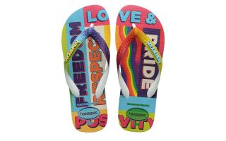 Havaianas FLIP FLOPS TOP PRIDE RAINBOW BLACK