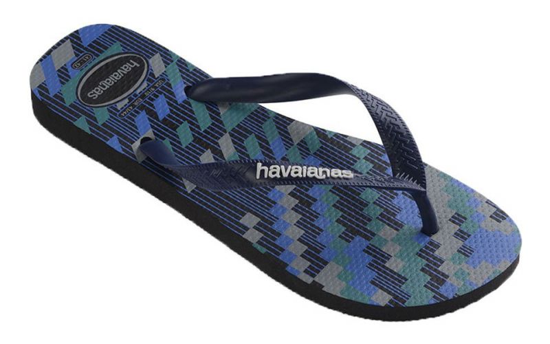 manzana dentro de poco habla Chanclas Havaianas Trend negro azul - Diseño clásico