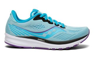 SAUCONY RIDE 14  AZUL NEGRO MUJER