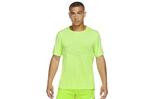 NIKE CAMISETA DRI FIT RISE 365 VERDE NEON