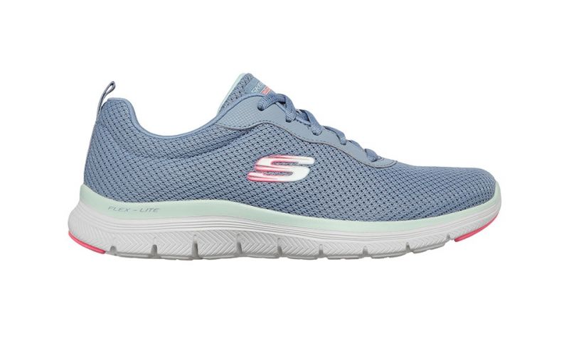 Skechers Flex Appeal 4.0 Azul Rosa Mujer - Estilo y confort