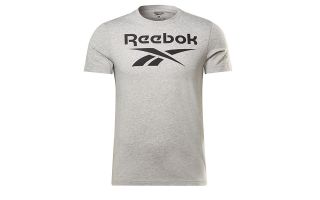 REEBOK CAMISETA GRAPHIC SERIES STACKED GRIS NEGRO
