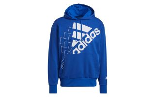 ADIDAS SUDADERA ESSENTIALS LOGO AZUL BLANCO