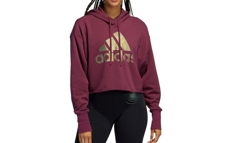 Sudadera ADIDAS Hldy Graphic Rojo Dorado Mujer Amplio y ligero