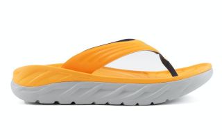 Hoka ORA RECOVERY FLIP GELB WEISS