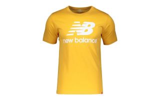NEW BALANCE CAMISETA ESSENTIALS AMARILLO BLANCO